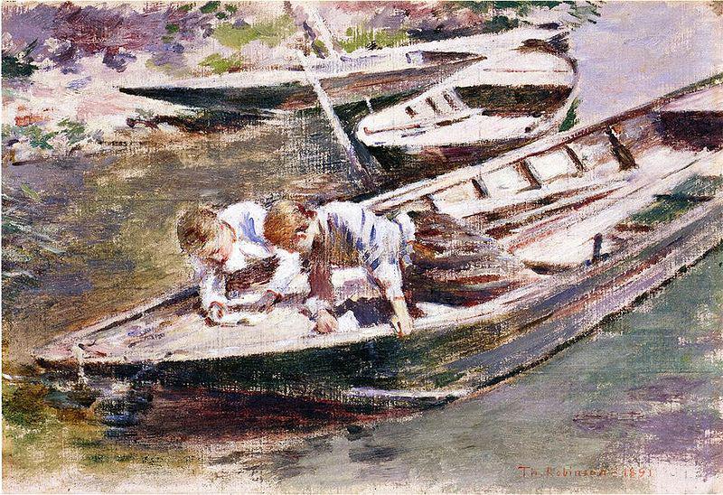 Two in a Boat, Theodore Robinson